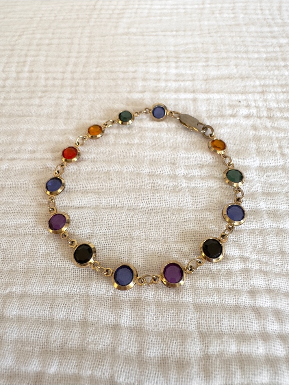 Vintage Austrian Crystal Link Bracelet - Picture 5 of 12